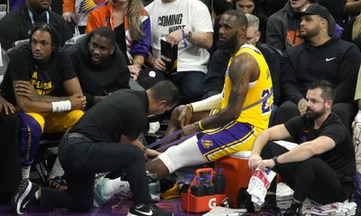 LeBron James won’t play against Blazers due to left calf contusion