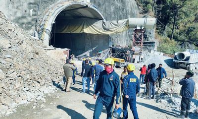 Rescue operation under way in India to save workers trapped after tunnel collapse