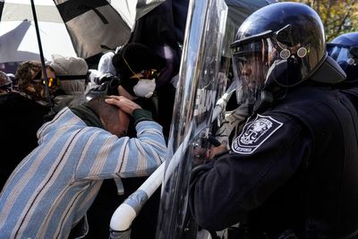 Police and protesters clash at Atlanta training center site derided by opponents as 'Cop City'