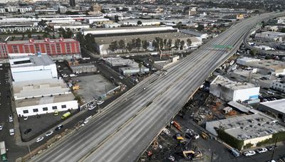 Arson likely caused fire that damaged vital artery of Los Angeles freeway, governor says