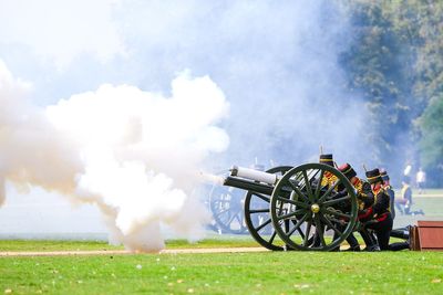 Watch as gun salutes mark King Charles III’s 75th birthday