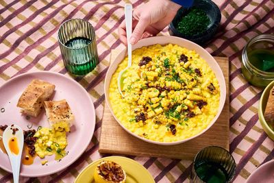 Griddle me this: Alice Zaslavsky’s charred and creamed corn with lemon-spring onion oil