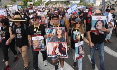 ‘I can’t sit around any more’: families of Israeli hostages march to Jerusalem