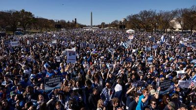 Watch live: Thousands take part in ‘March for Israel’ on National Mall in Washington DC