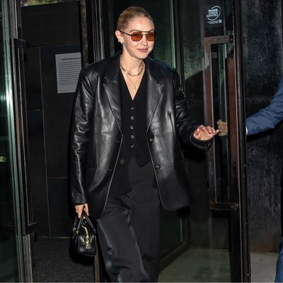 Gigi Hadid's Three-Piece Suit Is a Masterclass in Monochrome Dressing