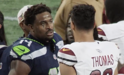 DK Metcalf had the sweetest reaction after Logan Thomas told him his son was a big fan