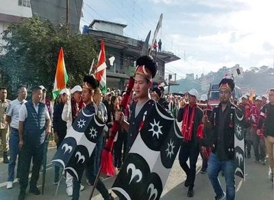 'Tribal March' marks the start of 'Janjatiya Gaurav Divas 2023' in Kohima