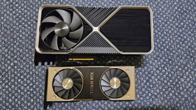 Nvidia's unreleased quad slot RTX 4090 Ti behemoth smiles for the camera