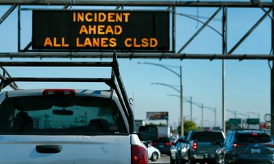 ‘Just have to wake up earlier’: Los Angeles residents blase about traffic after highway fire