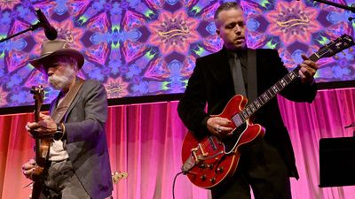 “McFly vibes from that 345!” Jason Isbell and Bob Weir perform Johnny B. Goode for Michael J. Fox, as Isbell tips his cap to the famously inaccurate Back to the Future guitar – the Gibson ES-345