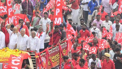 We need another people’s movement to unseat BJP, says Sitaram Yechury at CPI(M)‘s Prajarakshana Bheri in Vijayawada