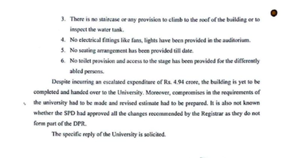 How Bharathidasan University constructed an auditorium without electrical fittings and seating arrangement