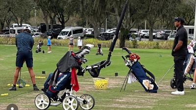 Tiger Woods Spotted On The Bag For Son Charlie At Florida Event