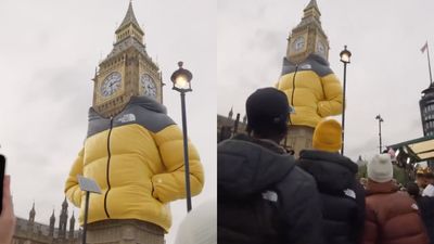 People are baffled as Big Ben is ’spotted’ sporting giant puffer jacket
