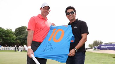 Watch: Sachin Tendulkar gifts golf superstar Rory McIlroy signed India jersey and stump