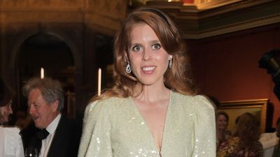 Princess Beatrice dazzles in head to toe sequins and seriously volumised hair