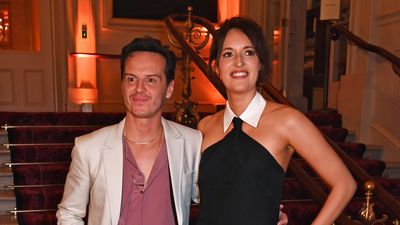 Phoebe Waller-Bridge reunites with the Hot Priest in fabulous shirt and tie mini-dress