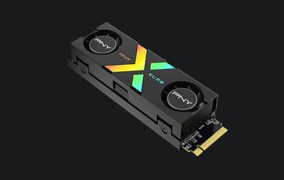 PNY's New PCIe 5.0 SSD Has an RGB Cooler With Dual Fans