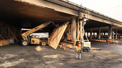 Los Angeles freeway closed after fire will reopen next Tuesday, ahead of schedule, governor says