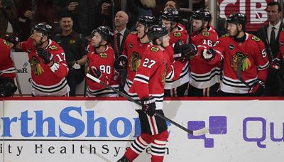 Lukas Reichel shows signs of life, scoring first goal in Blackhawks’ loss to Lightning