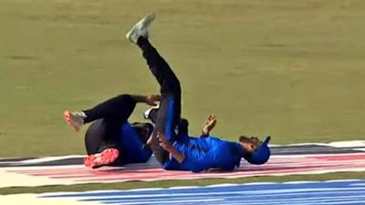 Watch: Shan Masood avoids serious injury ahead of Australia tour