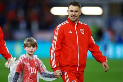 Injured Aaron Ramsey serving as Wales’s lucky mascot in Armenia