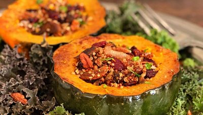 Stuffed acorn squash — a menu centerpiece worthy of your Thanksgiving table