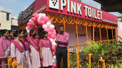 ‘Pink toilet’ inaugurated near Benz Circle in Vijayawada
