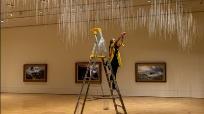 Artist brings weather, and 3500 beads to NGV Triennial