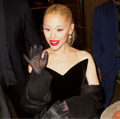 How to Hard Launch the Ariana Grande Way: Wear a Velvet Gown and Red Lip