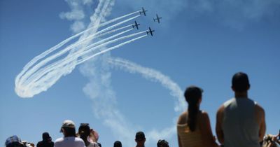 From the legendary Spitfire to the menacing F-35A, a century of aviation flies over Nobbys Beach