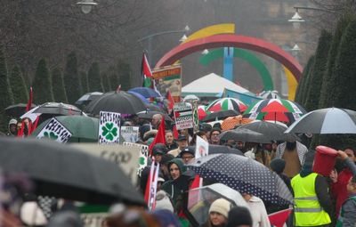 In pictures: Thousands gather at national demonstration for Gaza