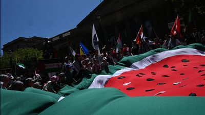 Calls for justice from thousands at pro-Palestine rally