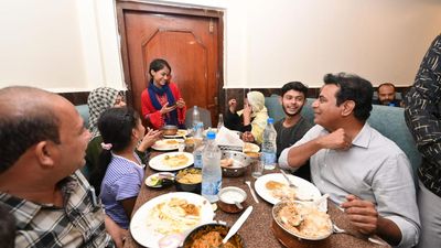 Charm offensive: KTR interacts with people over biryani, ice-cream