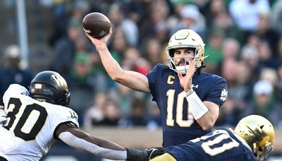 Sam Hartman throws for 4 TDs to lead Notre Dame over his former team, Wake Forest