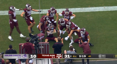 Texas A&M’s all walk-on kickoff team forced an awesome fumble on Senior Night