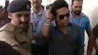 India vs Australia: Batting maestro Sachin Tendulkar arrives in Ahmedabad for WC final