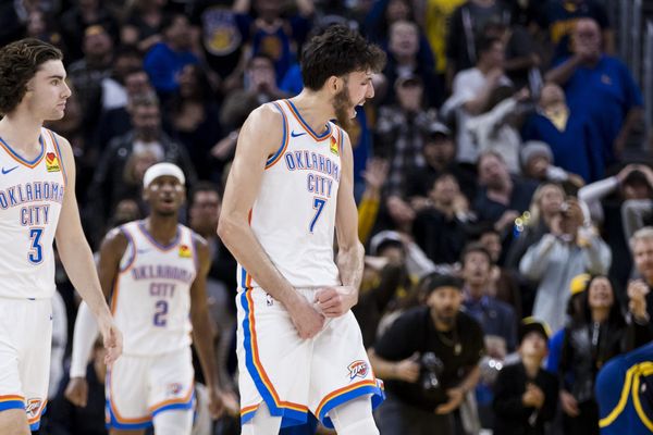 Social media reacts to Chet Holmgren’s game-tying 3-pointer in Thunder’s 130-123 OT win vs. Warriors