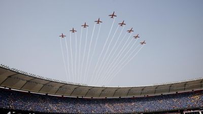 Indian Air Force's Surya Kiran team puts up spectacular show ahead of World Cup final