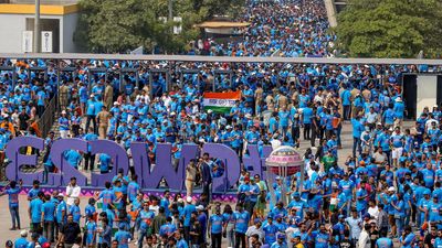 ICC World Cup finals | Narendra Modi stadium turns sea of blue to watch India in red hot form