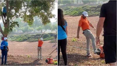Comical Moment At DP World Tour Championship As Pro Loses His Cool (And Three Clubs) Slinging Driver Into A Tree