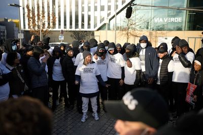 Mother of teen killed during a traffic stop in France leads a protest against officer's release