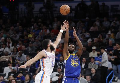 Watch: Andrew Wiggins drains his fifth three-point shot vs. Thunder