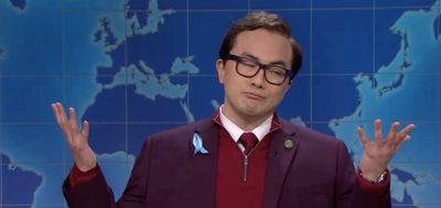 SNL stars can’t stop laughing in brutal George Santos skit