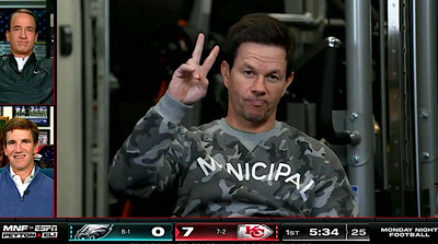 NFL Fans Roasted Mark Wahlberg for His Awkward ‘ManningCast’ Appearance During Eagles-Chiefs