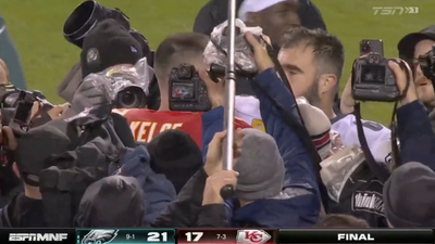 Travis Kelce and Jason Kelce Shared a Special Moment on Field After Eagles Beat Chiefs