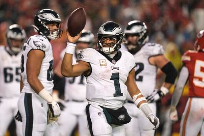 Jalen Hurts grabs double as Philadelphia Eagles avenge Super Bowl loss