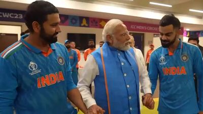 'Keep smiling, the country is looking up to you': PM Modi visits Indian dressing room after World Cup final to cheer up the team