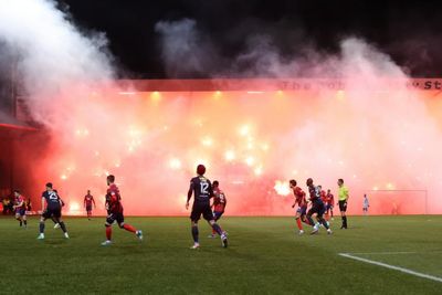 Rangers fan display at Dens sparks hard-line talks over pyro