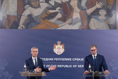 NATO head says violence in Kosovo unacceptable while calling for constructive dialogue with Serbia